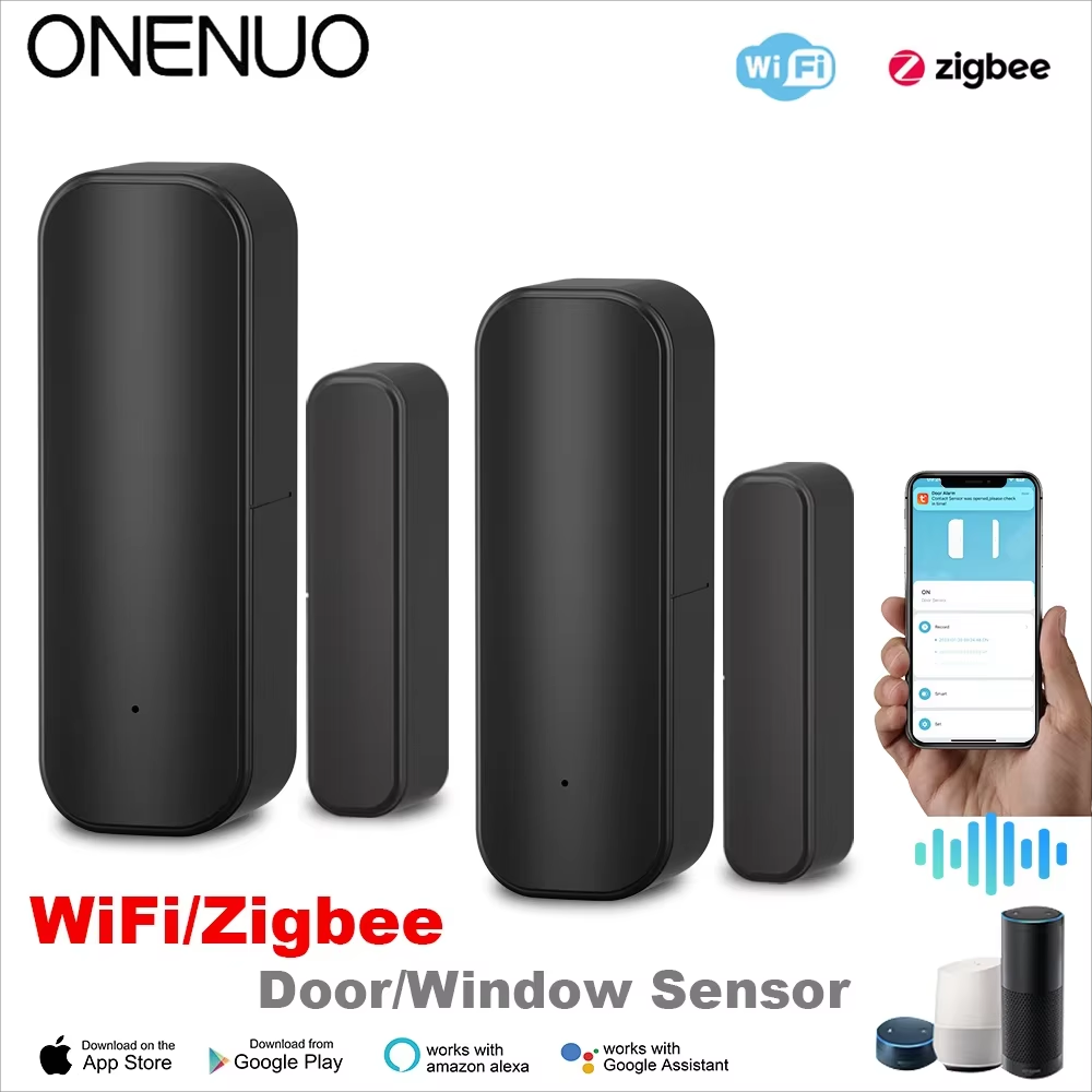 Smart Home Or Smart Home - WiFiまたはZigBee対応 ドア/窓センサー スマートホーム ワイヤレス ドア開閉検知器 アプリ遠隔アラーム