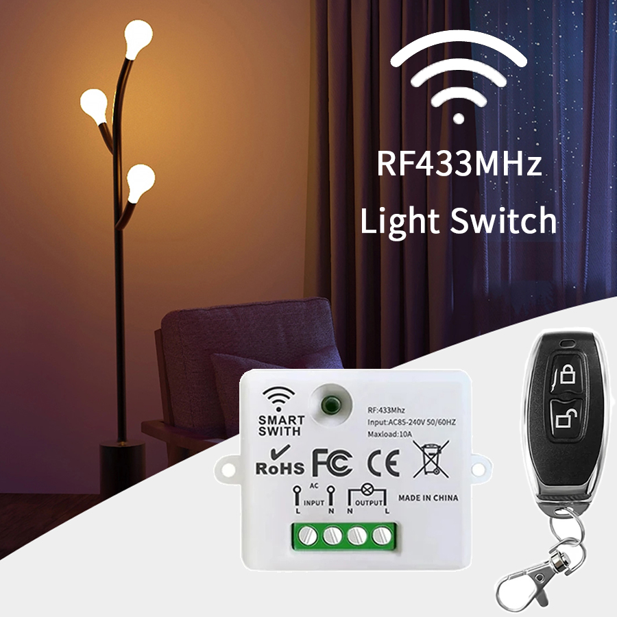 Smart Home Simple - RF 433MHz ワイヤレスリモートコントロールスイッチスマートホーム 110V 220V 10A