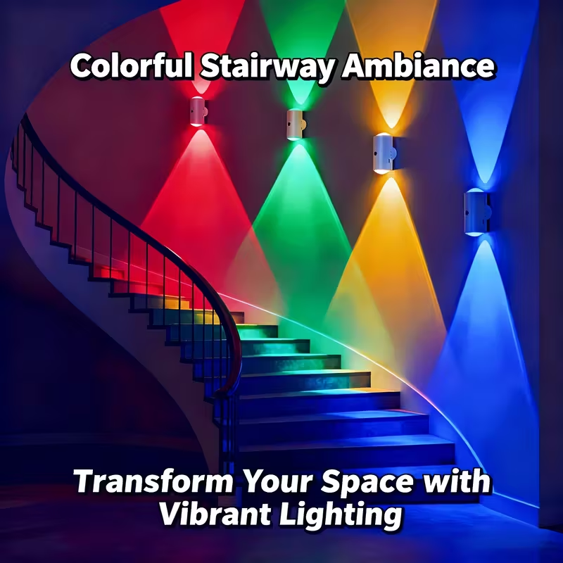 Motion Sensor Light - RGBスマートモーションセンサー搭載スポットライト、充電式磁気LEDウォールライト、16色調光可能、階段、寝室、廊下用リモコン付き