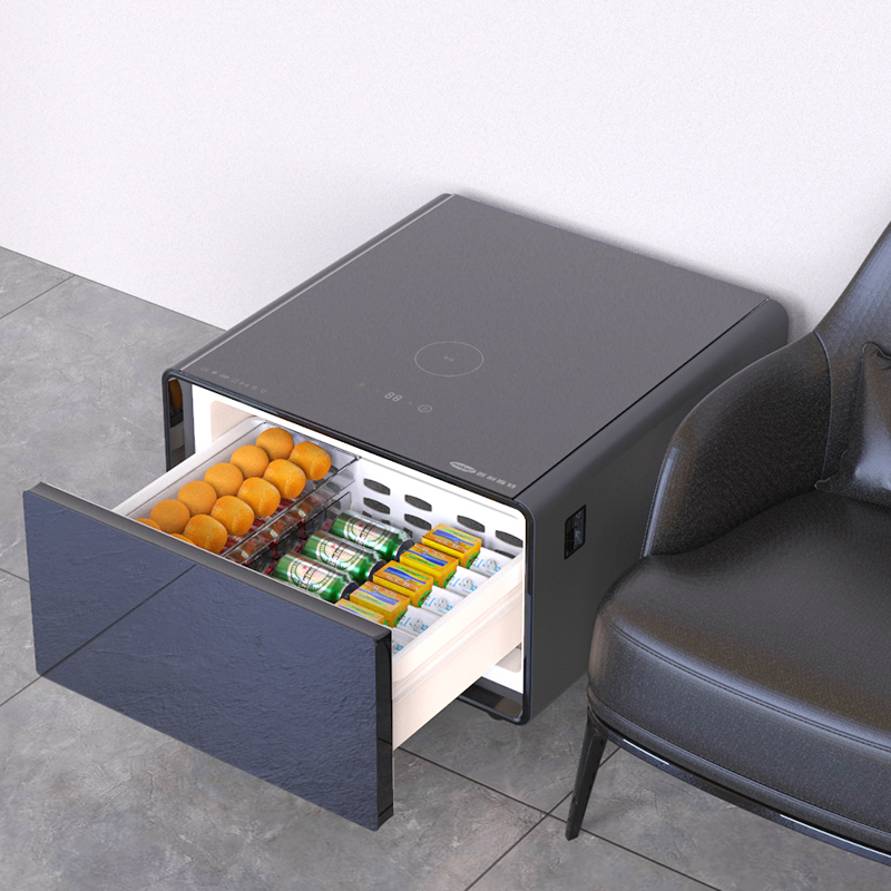 Smart Home Furniture - ミニスマートテーブル ホームコーヒーテーブル スマート家具 冷蔵庫付き冷却引き出し ワイヤレス充電テーブル