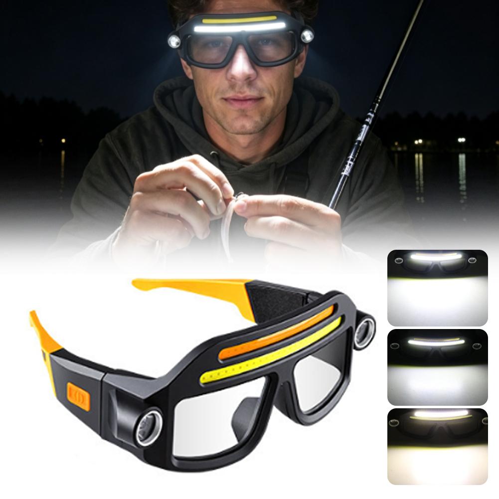 Motion Sensor Light - XTE グラス型ヘッドランプ 充電式 COB デュアルライト モーションセンサー