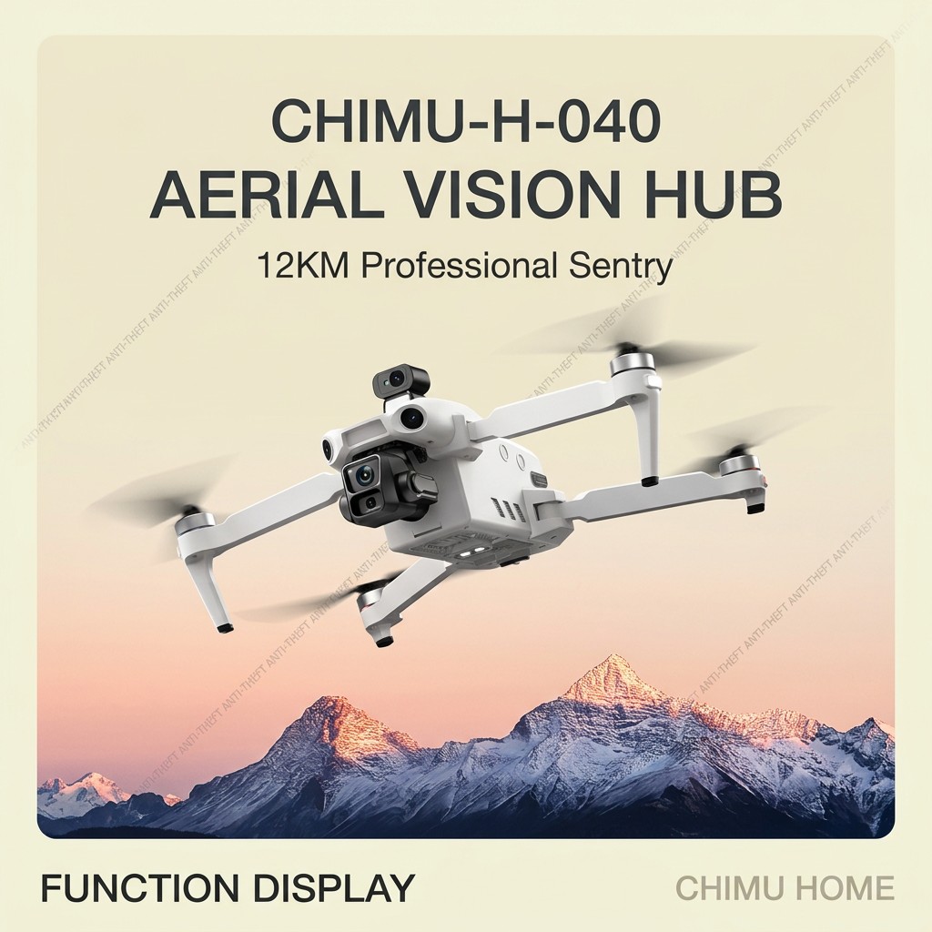 Smart Home Hub - 【CHIMU HOME】スマート4K HDエアリアルビジョンハブ12KM長距離プロフェッショナルセントリ3軸ジンバル精密飛行システムV5