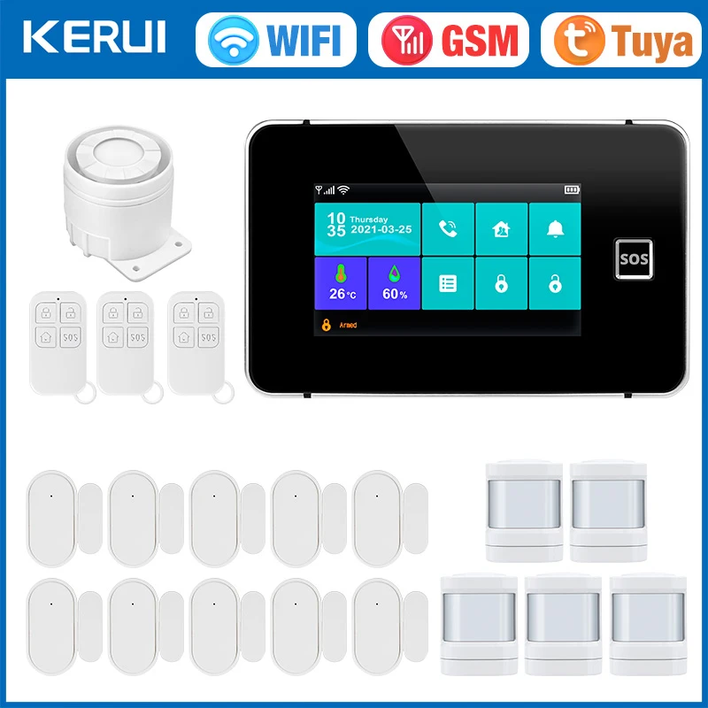 Smart Home Dashboard - KERUI G60B WIFI GSM 警報システム 4.3