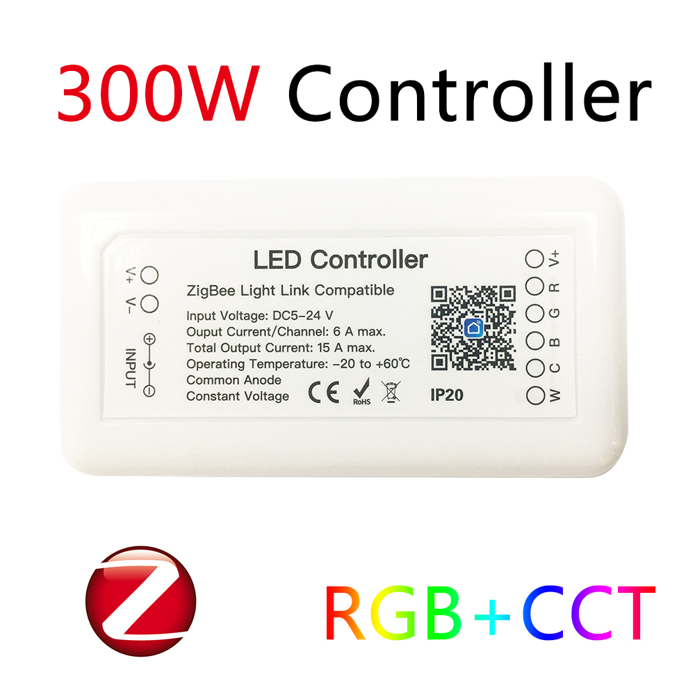 Alexa Compatible Bulb - Tuya Zigbee スマートLEDコントローラー RGB+CCT 6ピン ライトストリップコントローラー