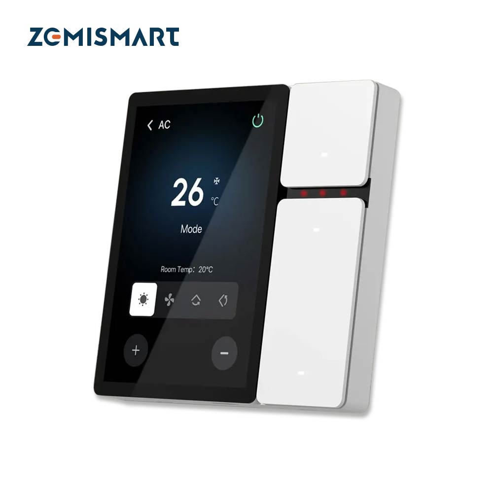Smart Home Knx - Zemismart 3.5インチWiFiスマートセントラルコントロールパネルタッチスクリーン内蔵BLE SigメッシュハブIRコントロール、Tuyaスマートアプリ対応