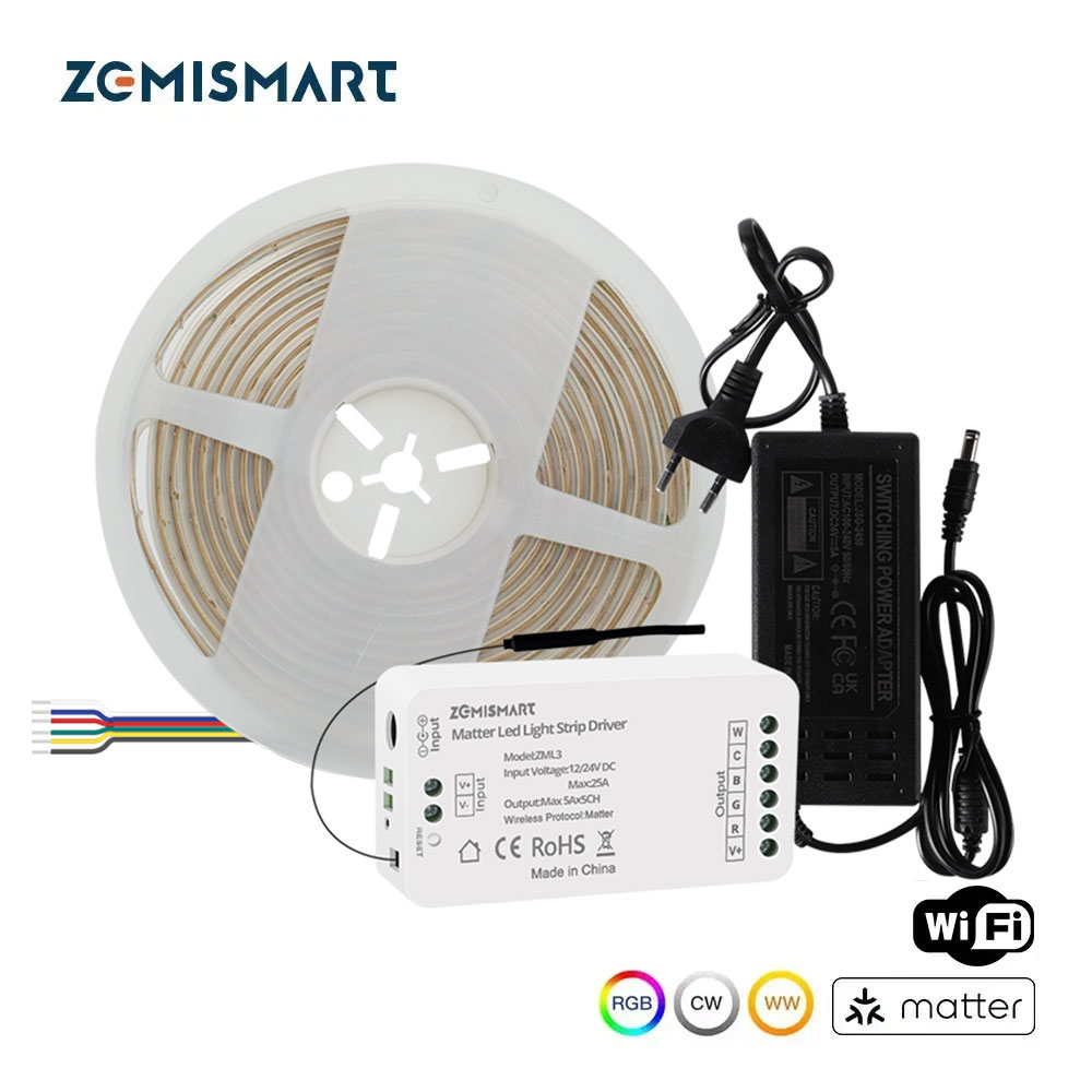 Alexa Compatible Bulb - Zemismart-穂軸LEDストリップライト,rgbcw,ip65,wifi,ドライバー,Alexa互換,Google Home,SmartThings,HomeKit,アプリケーションによる制御