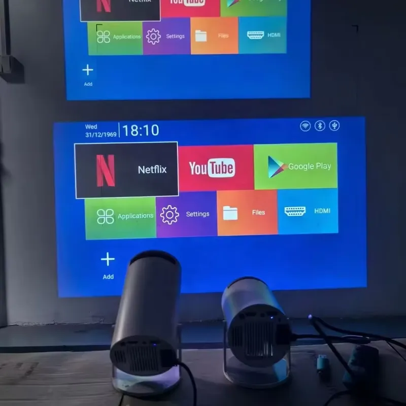 Smart Home Simple - 最新HY300 Proスマートプロジェクター 自動チャートプロジェクター ミニホームシアター 映画 Android