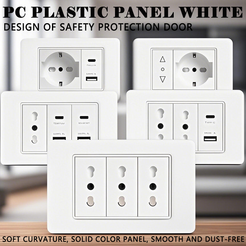 Smart Home Or Smart Home - 118 PC プラスチックパネルソケット USB タイプ C