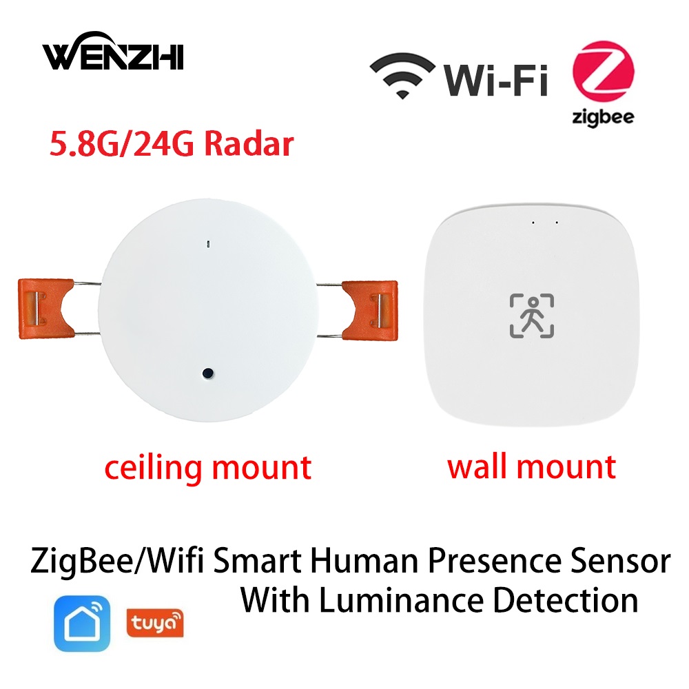 Zigbee Motion Sensor - ZigBee Wifi MmWave 人間存在モーションセンサー輝度/距離検出 5/110/220V Tuya