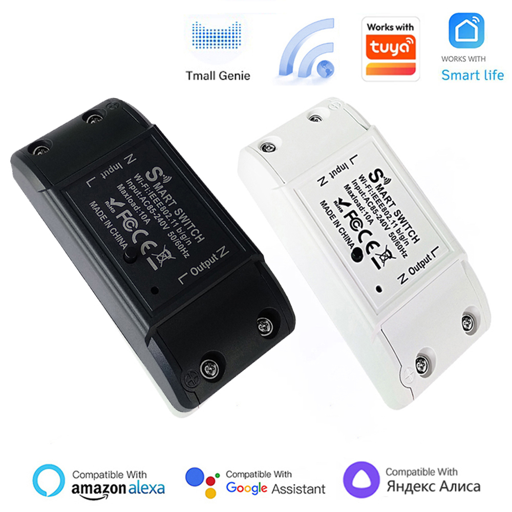 Smart Home Simple - WiFiスイッチDIYミニスマートホームスイッチリレーモジュール、Tuyaスマートライフアプリ対応、ワイヤレス音声リモコン、タイマースイッチ