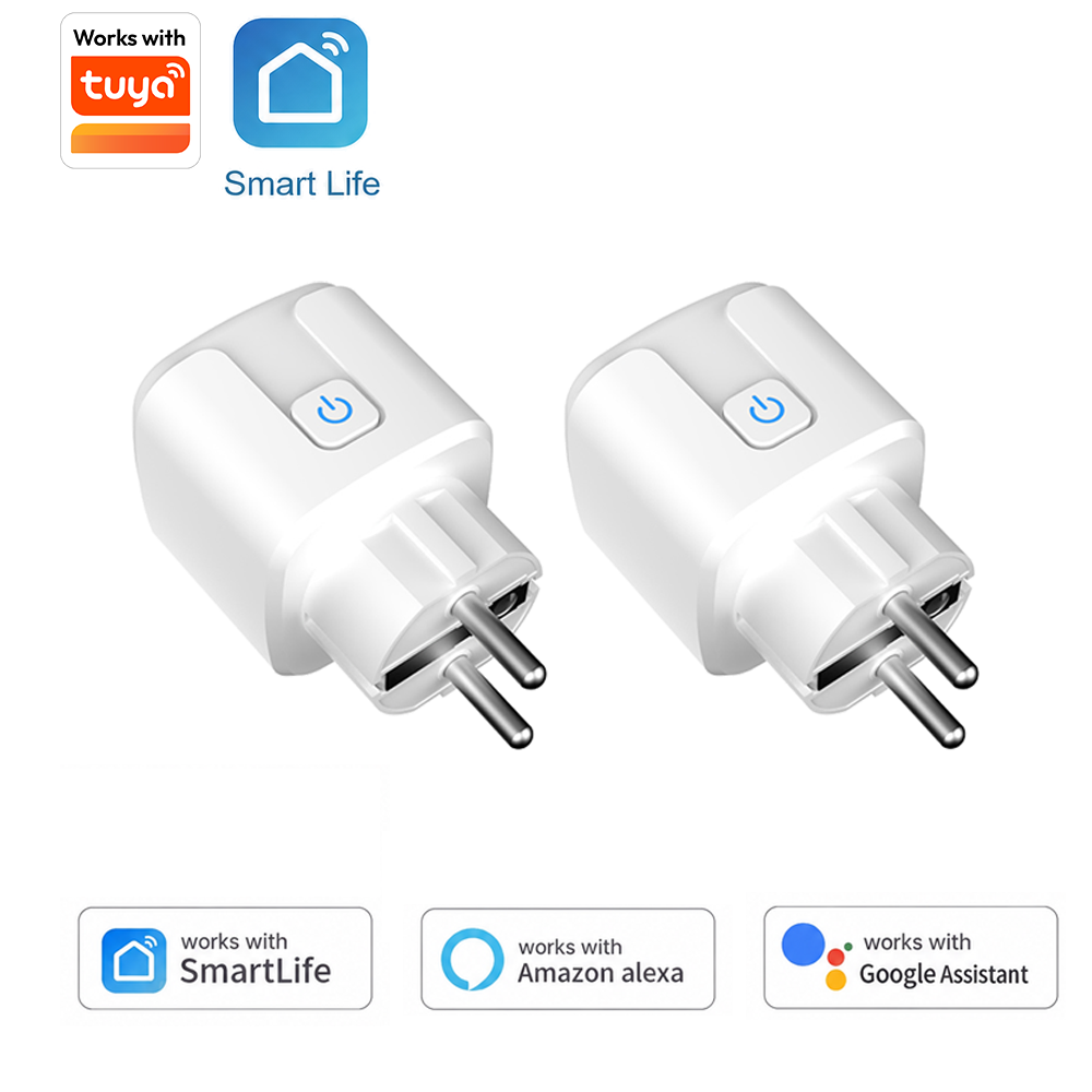Smart Home Or Smart Home - Tuya EUスマートプラグはWi-Fi対応、16A/20A、エネルギー消費量監視機能搭載、Google HomeとAlexaと互換性があります。