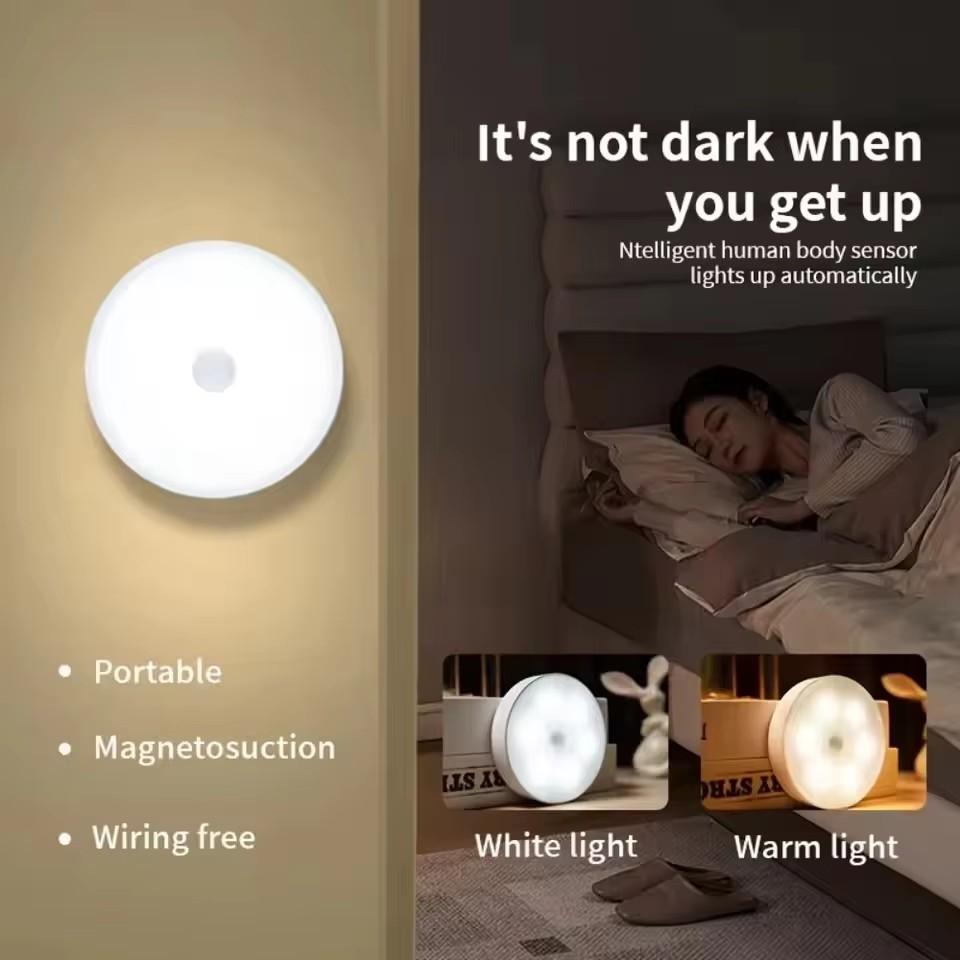 USB充電式LEDナイトライト、スイッチ付き、モーションセン - Motion Sensor Light のレビューと価格