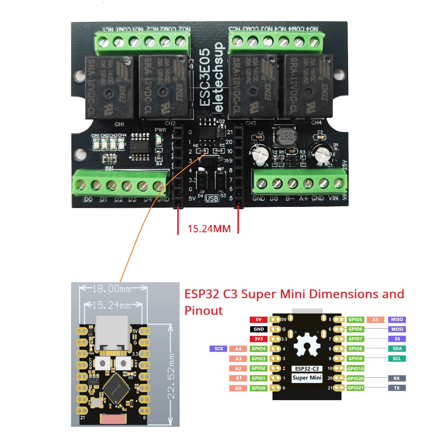 ESP32-C3 WiFi BLE RS485 4 リレーボ - Smart Home With Plc のレビューと価格