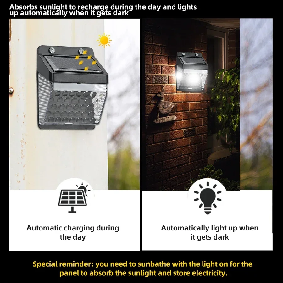 LED ソーラーライト PIR モーションセンサーウォールラ - Motion Sensor Light のレビューと価格