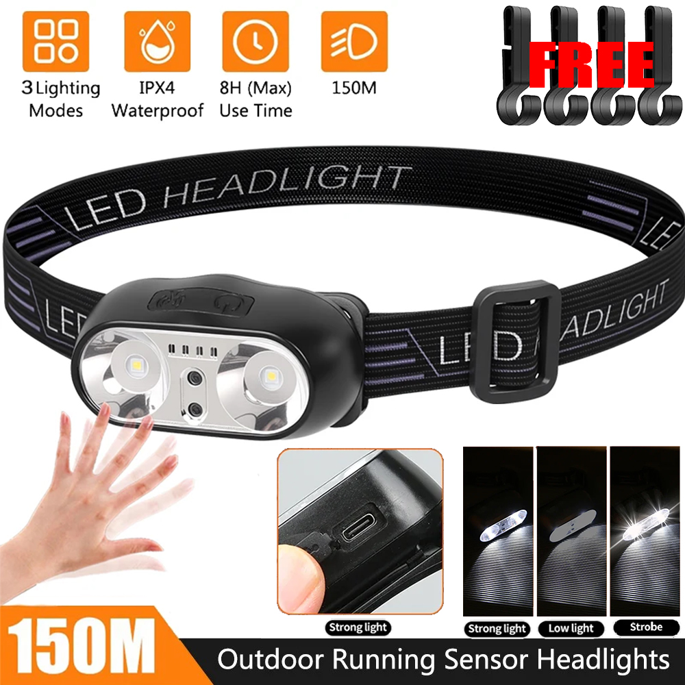 ポータブル XPE + LED モーションセンサーヘッドライ - Motion Sensor Light のレビューと価格