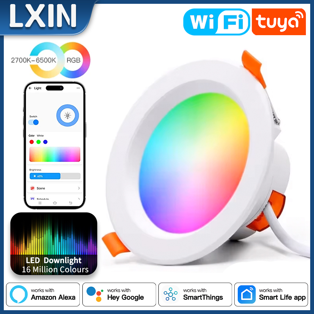 Lxin Tuya ダウンライト WIFI、7/9/12/1 - Alexa Compatible Bulb のレビューと価格