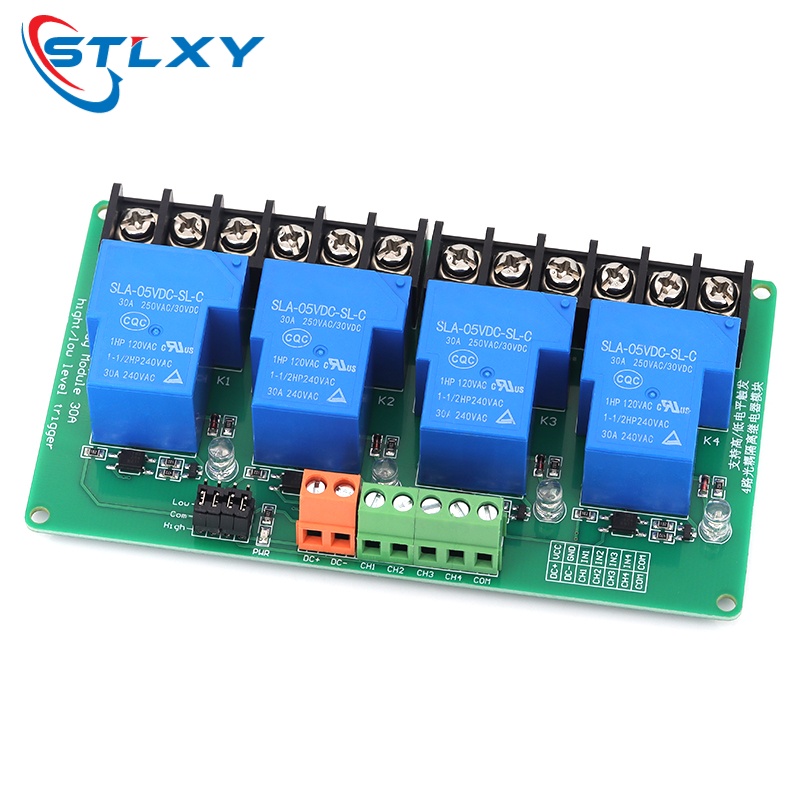 4チャンネルリレーモジュールDC 5V/12V/24V高/低 - Smart Home With Plc のレビューと価格