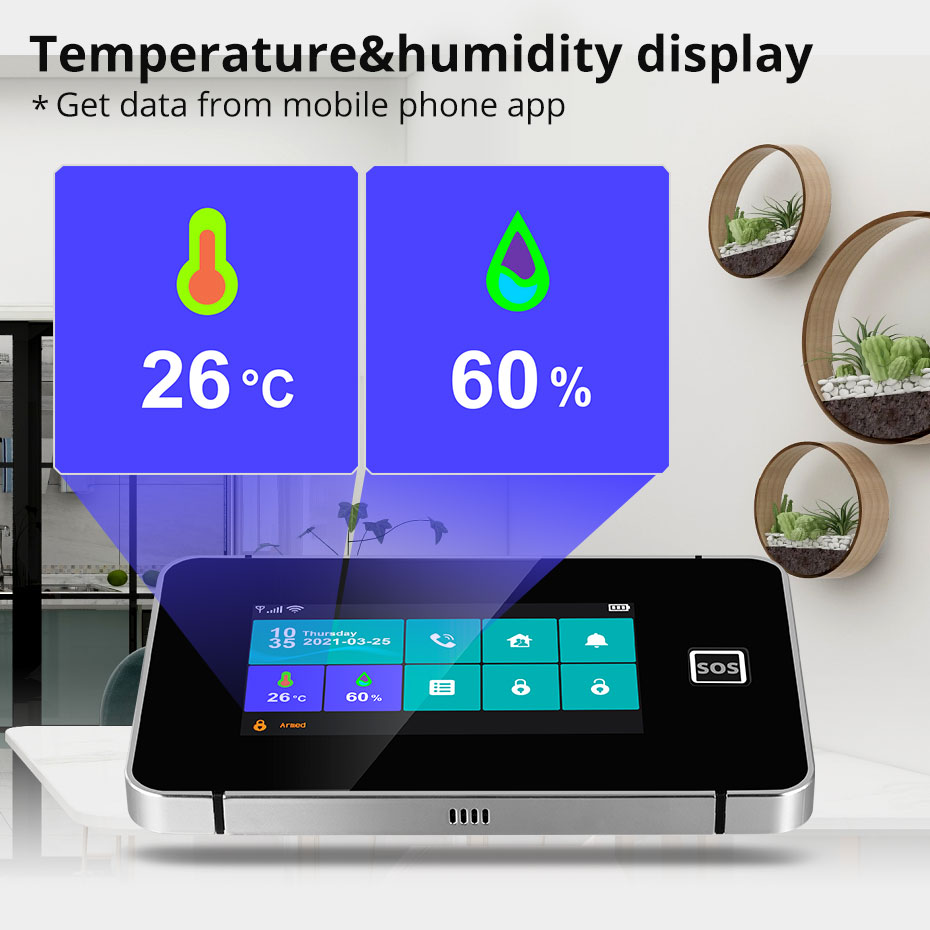 KERUI G60B WIFI GSM 警報システム 4.3 - Smart Home Dashboard のレビューと価格