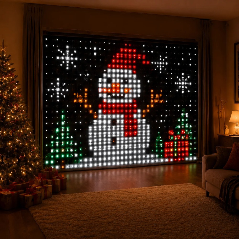 LEDピクセルカーテンライト Bluetoothアプリ制御  - Smart Home Decor のレビューと価格