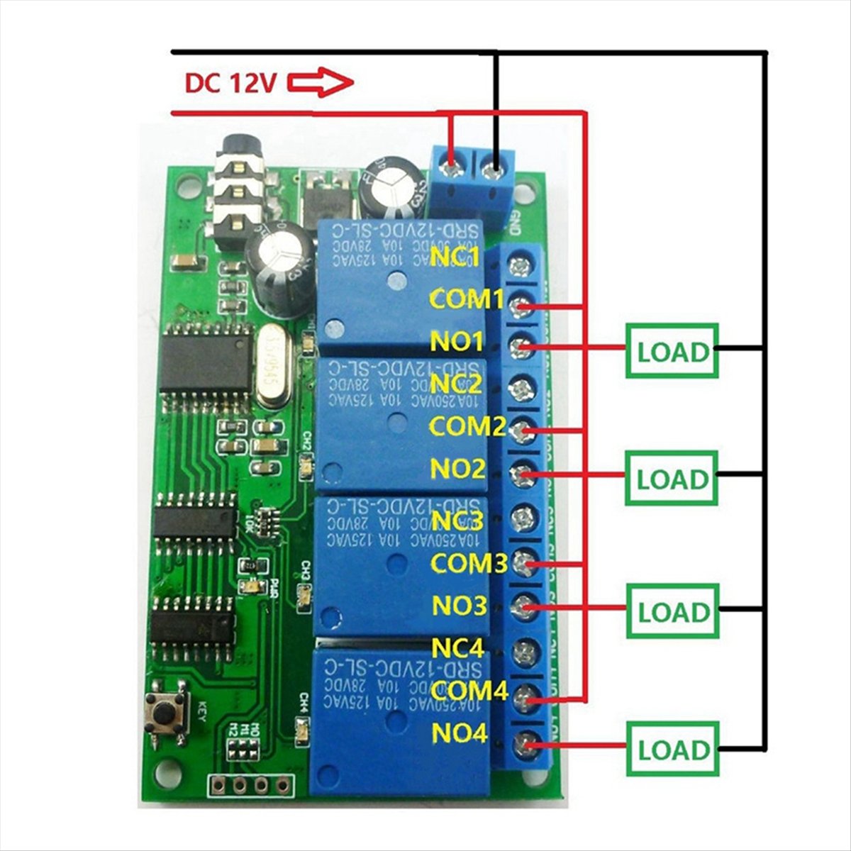 4チャンネルリレーDTMFトーン信号デコーダー、リモートコン - Smart Home With Plc のレビューと価格