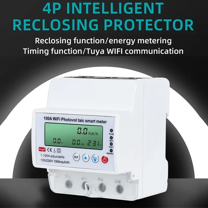 4P 1-100A WiFi太陽光発電スマートメーター 1P - Smart Home Certification のレビューと価格