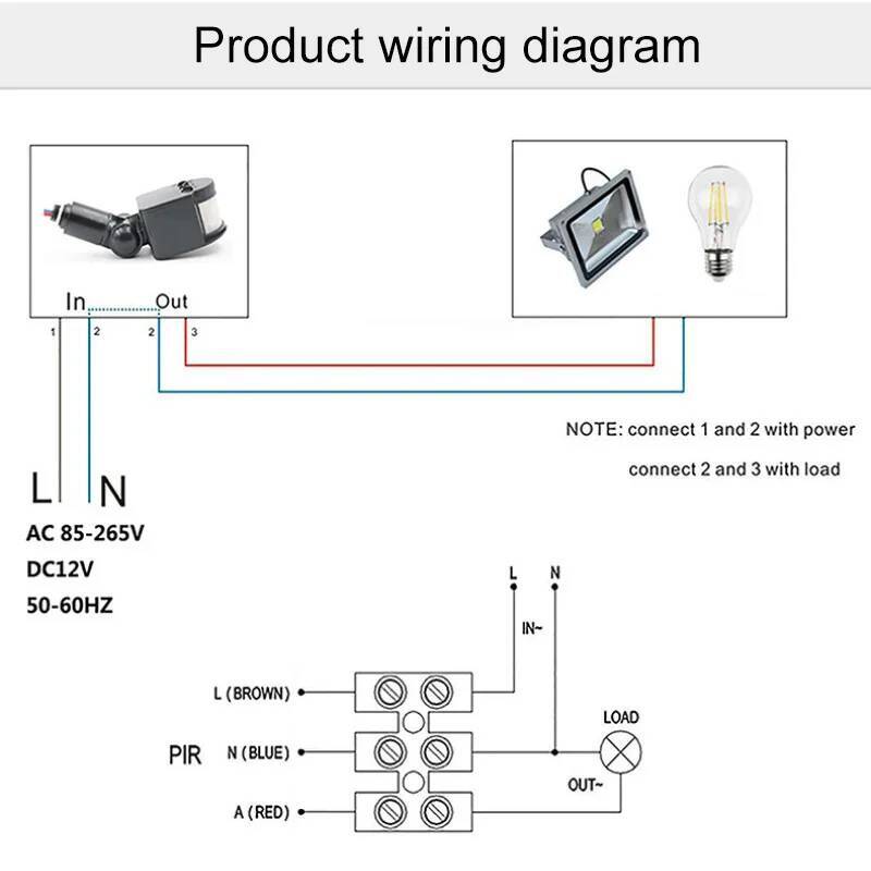 モーションセンサー PIR スイッチ光感知スイッチセンサー  - Motion Sensor Light のレビューと価格