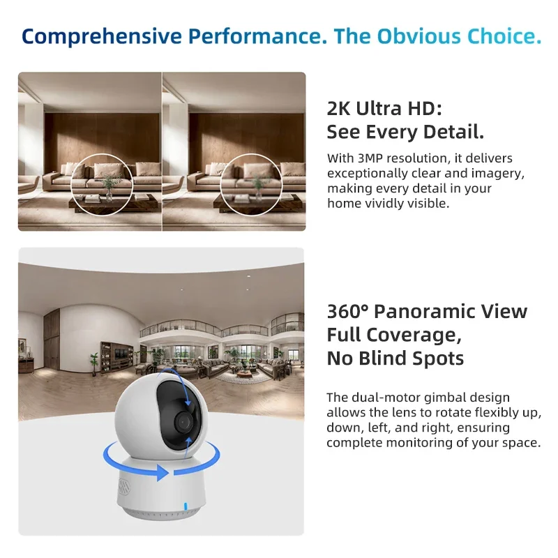 オリジナルAqaraスマートカメラE1 2K 1296P 3 - Smart Home Dashboard のレビューと価格