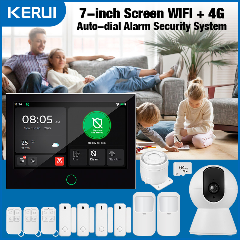 KERUI 新しい 4G + WiFi ワイヤレスホームアラ - Smart Home Dashboard のレビューと価格