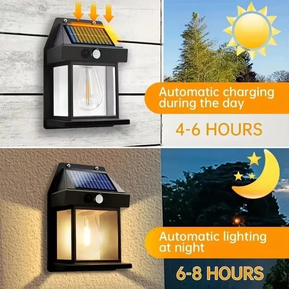 屋外ソーラータングステンウォールライト、モーションセンサー付 - Motion Sensor Light のレビューと価格