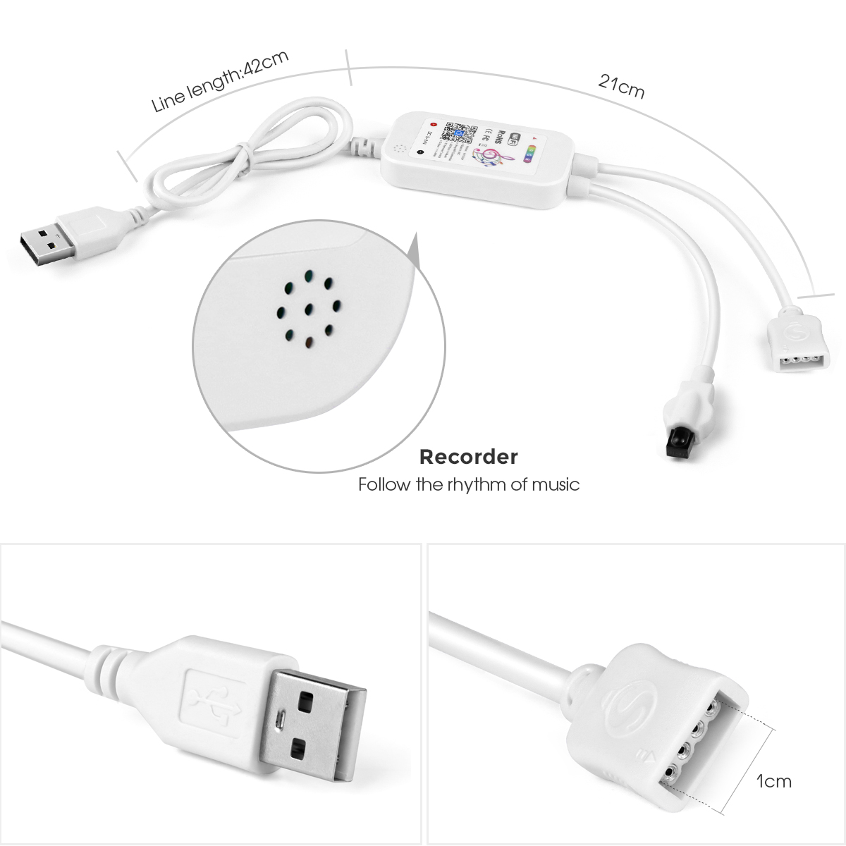 RGB LEDストリップライト用のコントローラーとリモコン, - Alexa Compatible Bulb のレビューと価格