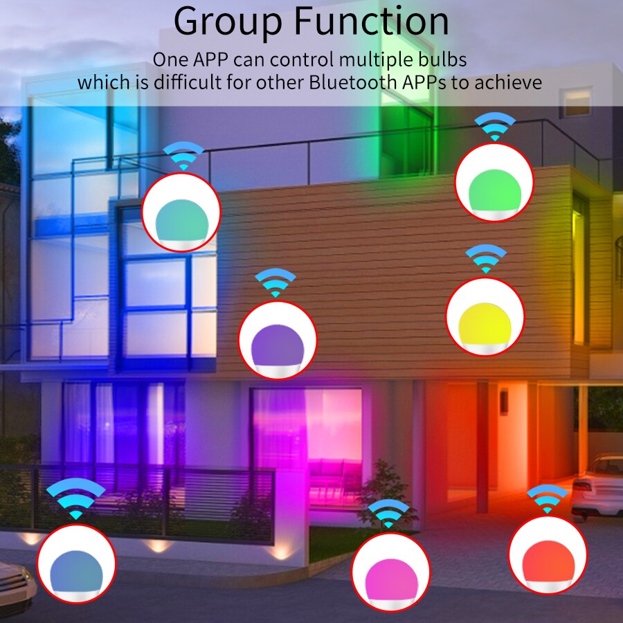E27 WiFi スマートLED電球 RGBCW カラフル  - Alexa Compatible Bulb のレビューと価格