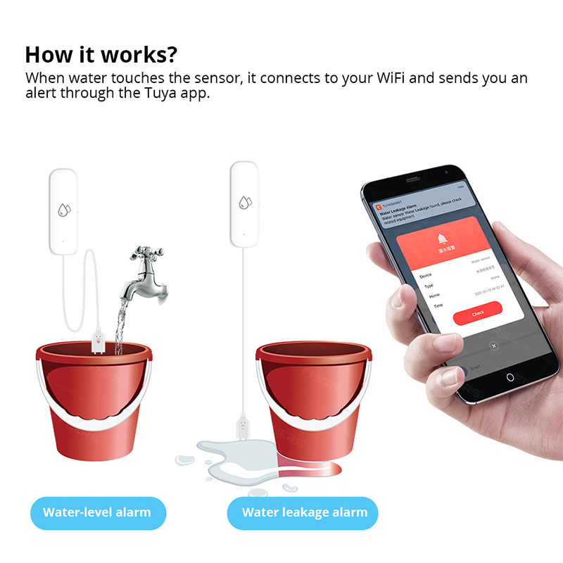 Tuya WiFi 水漏れ警報センサー スマートホーム 水漏 - Smart Home Proxmox のレビューと価格