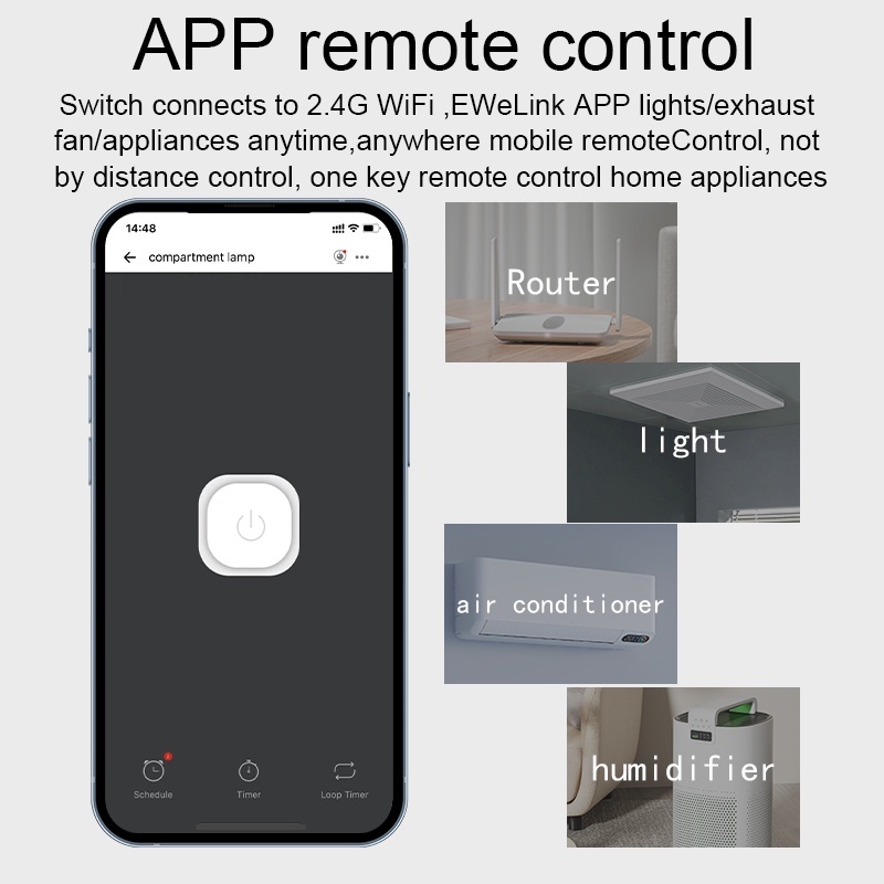 Ewelink WiFiスマートスイッチミニ16Aリレー、ス - Smart Home Proxmox のレビューと価格