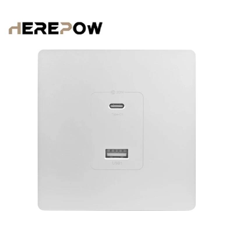 Herepow 壁面電源ソケット デュアル USB Type - Smart Home Or Smart Home のレビューと価格