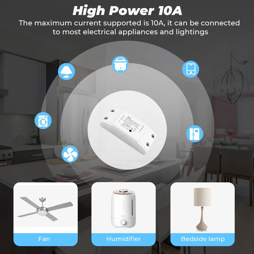 WiFiスイッチDIYミニスマートホームスイッチリレーモジュ - Smart Home Simple のレビューと価格
