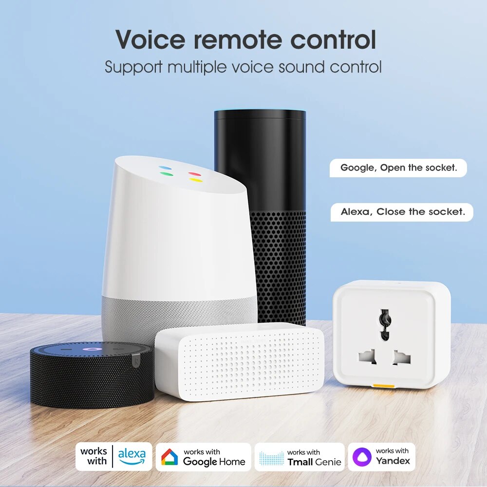 Tuya-インテリジェントワイヤレスプラグアダプター,ユニバ - Smart Home Or Smart Home のレビューと価格