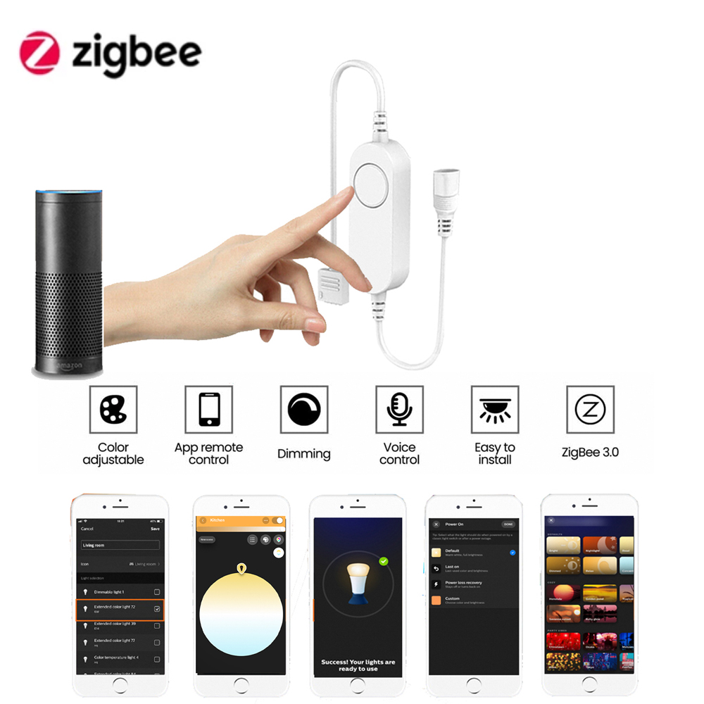 Zigbee 3.0対応 丸型デュアルホワイトLEDアンダー - Alexa Compatible Bulb のレビューと価格