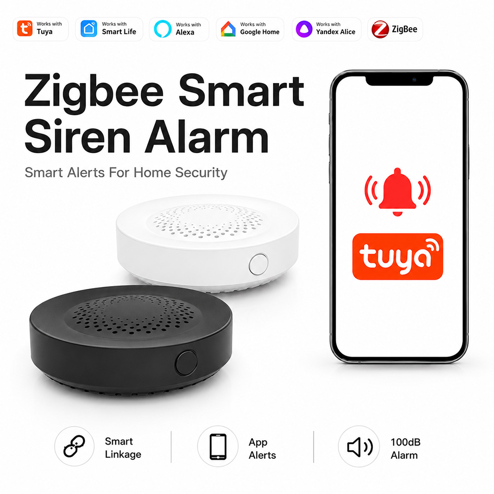 Tuya Zigbee サイレンアラーム 100dB スマー - Smart Home Hub のレビューと価格