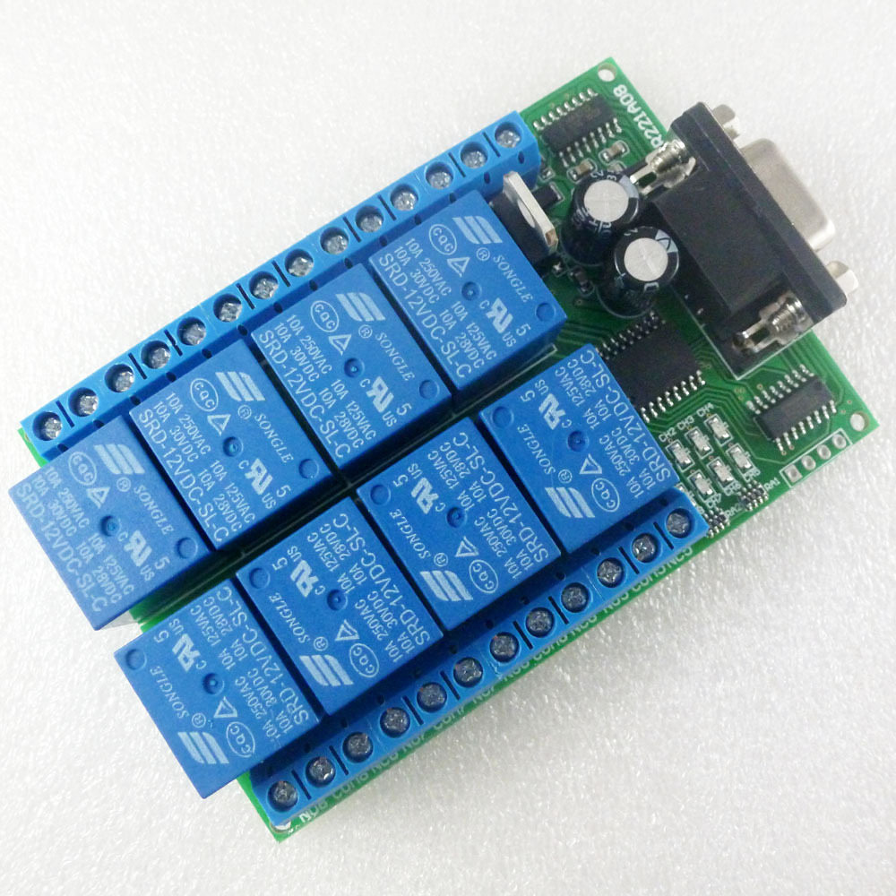 8チャンネルDC12V RS232リレーボードPC USB  - Smart Home With Plc のレビューと価格
