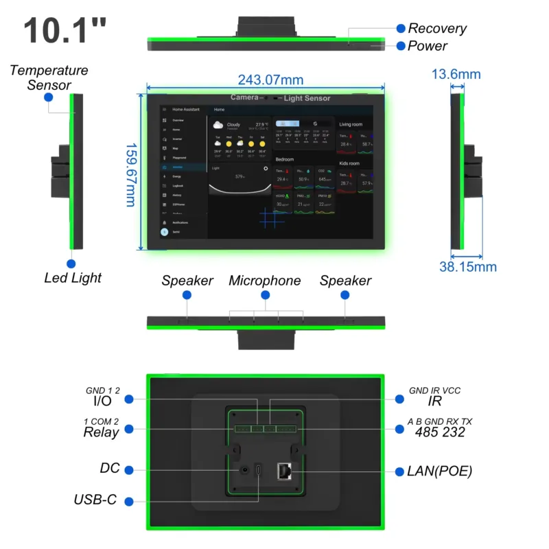 ホームアシスタント10.1インチAndroid 14スマート - Smart Home Dashboard のレビューと価格