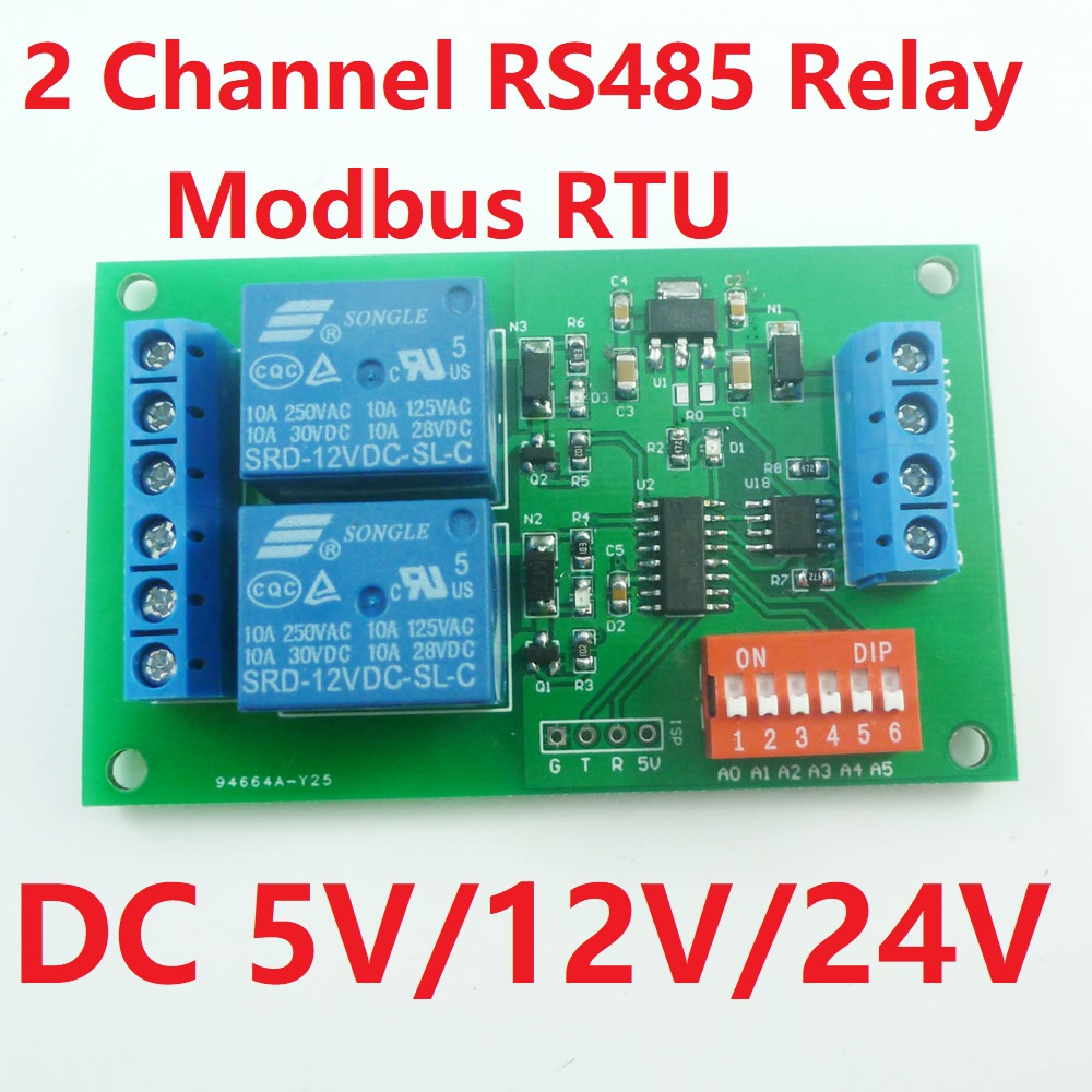 2チャンネルModbus RTUリレーモジュールDC5V、R - Smart Home With Plc のレビューと価格