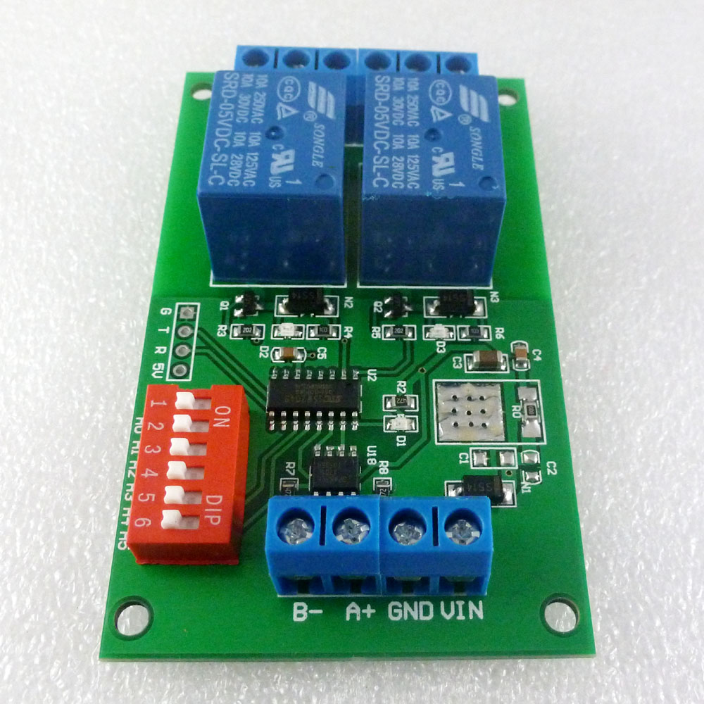 2チャンネルModbus RTUリレーモジュールDC5V、R - Smart Home With Plc のレビューと価格