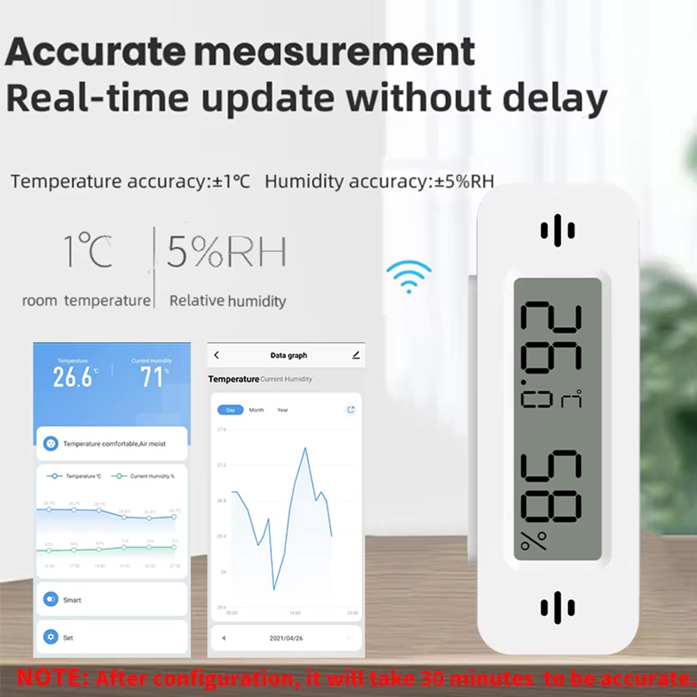 Tuya Zigbee WiFi ミニ温度&湿度センサー ス - Smart Home Simple のレビューと価格