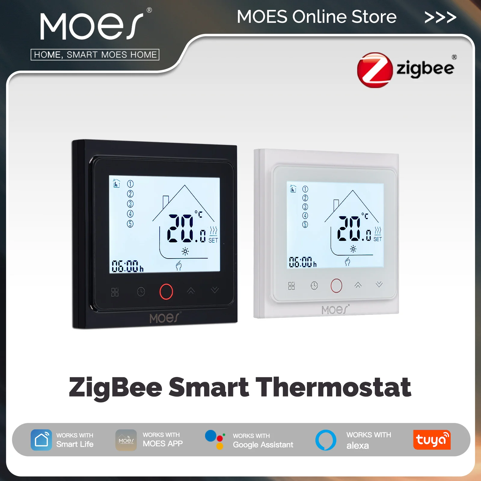 MOES Tuya ZigBee スマートサーモスタット室温 - Smart Home Furniture のレビューと価格