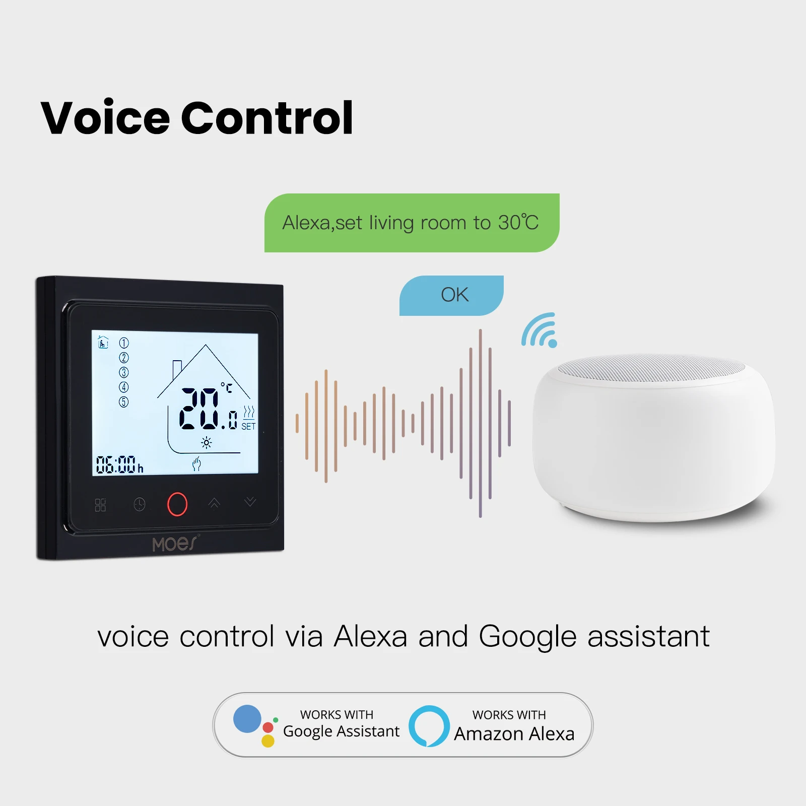 MOES Tuya ZigBee スマートサーモスタット室温 - Smart Home Furniture のレビューと価格